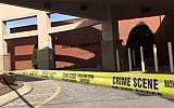 Illustrative photo of police tape at the JCC in Nashville, Tennessee, after the community center received a bomb threat on January 9, 2017. (Screenshot: The Tennessean)