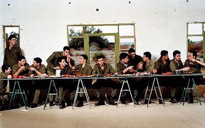 Adi Nes's 'Untitled (Last Supper), planned down to the last plate (Courtesy Israel Museum)