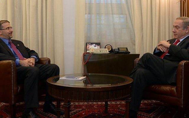 PM Benjamin Netanyahu meets with US Ambassador to Israel Dan Shapiro , January 19, 2017. (Haim Zach/GPO) PM Benjamin Netanyahu meets with US Ambassador to Israel Dan Shapiro , January 19, 2017. (Haim Zach/GPO)
