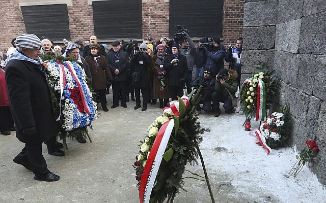 Holocaust survivors commemorate the people killed by the Nazis at Auschwitz in Oswiecim, Poland, Friday, Jan. 27, 2017, on the International Holocaust Remembrance Day, the anniversary of the 1945 liberation of the Nazi death camp. (AP Photo/Czarek Sokolowski) Holocaust survivors commemorate the people killed by the Nazis at Auschwitz in Oswiecim, Poland, Friday, Jan. 27, 2017, on the International Holocaust Remembrance Day, the anniversary of the 1945 liberation of the Nazi death camp. (AP Photo/Czarek Sokolowski)