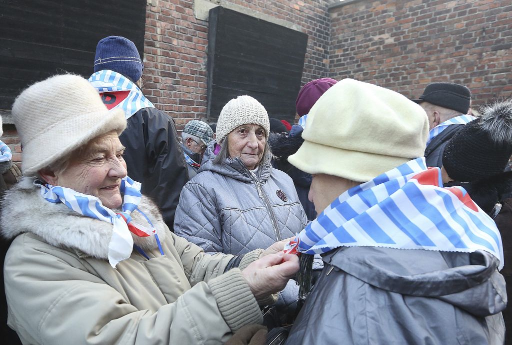 Holocaust survivors commemorate people killed by the Nazis at the Auschwitz Nazi death camp in Oswiecim, Poland, Friday, Jan. 27, 2017, on the International Holocaust Remembrance Day that marks the liberation of the Auschwitz Nazi death camp on Jan. 27, 1945. (AP Photo/Czarek Sokolowski) Holocaust survivors commemorate people killed by the Nazis at the Auschwitz Nazi death camp in Oswiecim, Poland, Friday, Jan. 27, 2017, on the International Holocaust Remembrance Day that marks the liberation of the Auschwitz Nazi death camp on Jan. 27, 1945. (AP Photo/Czarek Sokolowski)