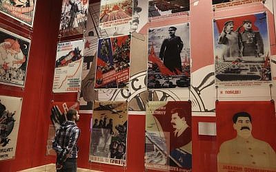 A man looks at an exhibit in the Museum of the Second World War in Gdansk, Poland, on Monday, January 23, 2017. (AP Photo/Czarek Sokolowski)