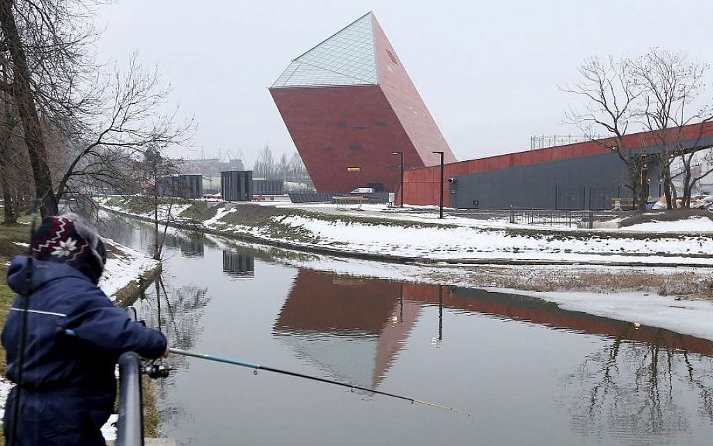 A woman fishes near the Museum of the Second World War, an ambitious new museum under creation for nine years which is almost completed, in Gdansk, Poland, on Monday, January 23, 2017. (AP Photo/Czarek Sokolowski) A woman fishes near the Museum of the Second World War, an ambitious new museum under creation for nine years which is almost completed, in Gdansk, Poland, on Monday, January 23, 2017. (AP Photo/Czarek Sokolowski)
