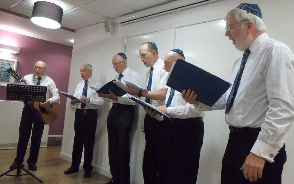 Glasgow Jewish singers take part in an annual Pesach concert wearing their Shalom Tartan ties. (Fiona Brodie) Glasgow Jewish singers take part in an annual Pesach concert wearing their Shalom Tartan ties. (Fiona Brodie)