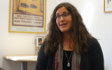 Amanda Borschel-Dan speaks about women's prayer rights at the Western Wall, January 22, 2017. (Dennis Zinn/ILTV)