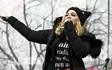 Madonna performs on stage during the Women's March rally, Saturday, Jan. 21, 2017, in Washington. (AP Photo/Jose Luis Magana)