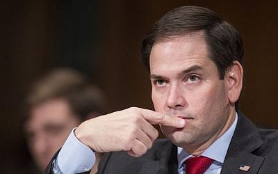 Sen. Marco Rubio, R-Fla. is seen on Capitol Hill in Washington, January 12, 2017. (AP/Zach Gibson) 