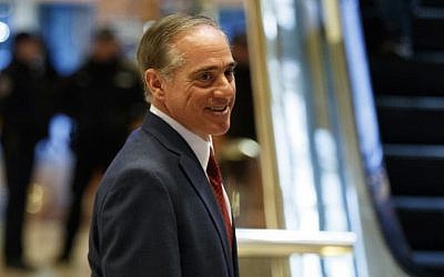 David Shulkin, the Under Secretary of Health at the Department of Veterans Affairs, leaves a meeting with President-elect Donald Trump at Trump Tower, Monday, Jan. 9, 2017, in New York. (AP Photo/Evan Vucci)