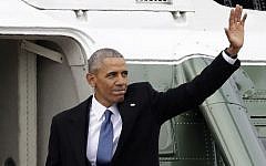 Former president Barack Obama waves as he boards a Marine helicopter on the East Front of the Capitol, Friday, Jan. 20, 2017, in Washington, after Donald Trump was inaugurated. (AP/Evan Vucci)