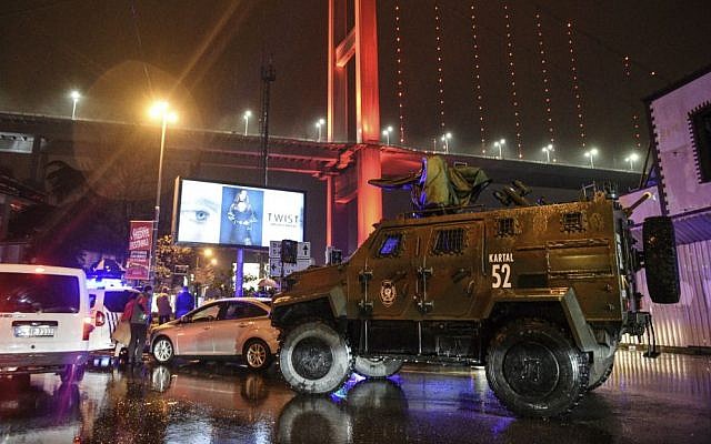 A police armored vehicle blocks the road leading to the scene of an apparent terror attack in Istanbul, early January 1, 2017. (AP Photo) A police armored vehicle blocks the road leading to the scene of an apparent terror attack in Istanbul, early January 1, 2017. (AP Photo)