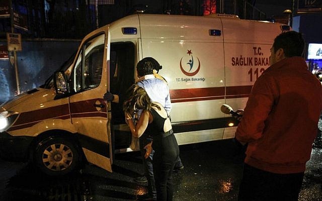 People talk to medics in an ambulance near the scene of an apparent terror attack in Istanbul, early Sunday, Jan. 1, 2017. (AP Photo) People talk to medics in an ambulance near the scene of an apparent terror attack in Istanbul, early Sunday, Jan. 1, 2017. (AP Photo)