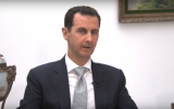 Syrian President Bashar Assad appears in an interview with Japanese television station TBS aired on January 20, 2017. (Screen capture: YouTube)