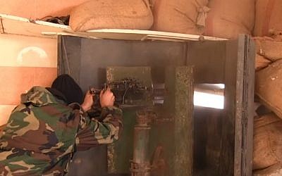 A Syrian army position in Deir el-Zour (YouTube screenshot)