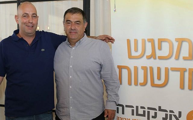 Electra's CEO Zeev Kalimi, right, with TechForGood founder Nir Shimoni (Courtesy: Yoni Reif) Electra's CEO Zeev Kalimi, right, with TechForGood founder Nir Shimoni (Courtesy: Yoni Reif)
