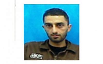 A police picture of the Palestinian prisoner who escaped from Israeli custody on January 29, 2017. (Israel Police)