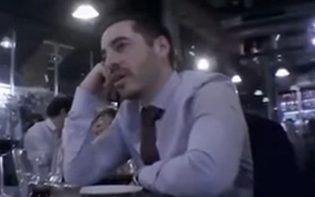 Israeli Embassy in UK worker Shai Masot filmed secretly in January 2017 (Screen capture: YouTube) Israeli Embassy in UK worker Shai Masot filmed secretly in January 2017 (Screen capture: YouTube)