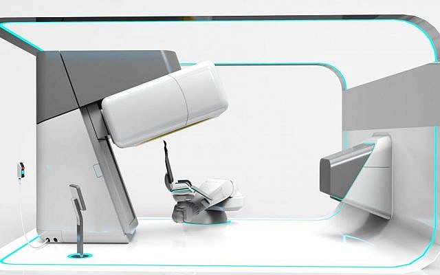 Illustration of a P-Cure treatment room for Proton therapy for cancer (Courtesy)