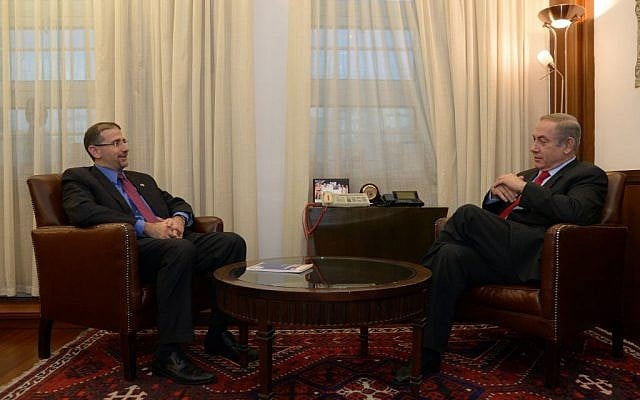 Prime Minister Benjamin Netanyahu meets with departing US Ambassador Dan Shapiro in Jerusalem on January 19, 2017 (Haim Zach/GPO) Prime Minister Benjamin Netanyahu meets with departing US Ambassador Dan Shapiro in Jerusalem on January 19, 2017 (Haim Zach/GPO)
