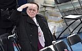 Sheldon Adelson is seated prior to the inauguration of then President-elect Donald Trump at the US Capitol in Washington, DC  on January 20, 2017. (AFP Photo/Paul J. Richards)