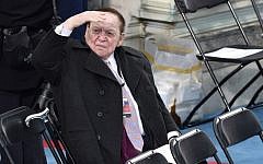 Sheldon Adelson is seated prior to the inauguration of then President-elect Donald Trump at the US Capitol in Washington, DC  on January 20, 2017. (AFP Photo/Paul J. Richards)