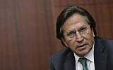 Former Peruvian President (2001-2006) Alejandro Toledo speaking during a discussion on Venezuela and the OAS at The Center for Strategic and International Studies (CSIS) in Washington, DC, June 17, 2016. (AFP PHOTO / Mandel Ngan)