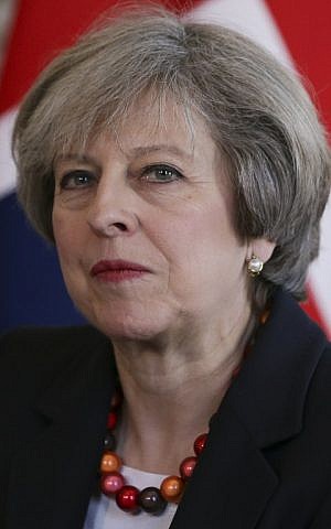 British Prime Minister Theresa May at 10 Downing Street in central London, February 17, 2017. (AFP/Daniel LEAL-OLIVAS)