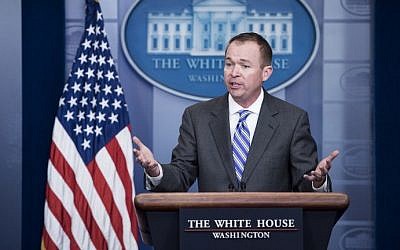 Office of Management and Budget Director Mick Mulvaney speaks about US President Donald Trump's budget during a press briefing at the White House February 27, 2017 in Washington, DC. (AFP Photo/Brendan Smialowski)