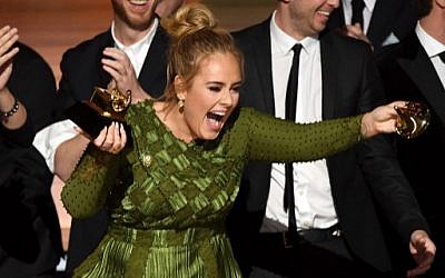 Recording artist Adele accepts the Album Of The Year award for '25' onstage during The 59th Grammy Awards at the Staples Center on February 12, 2017 in Los Angeles, California. (Kevin Winter/Getty Images for NARAS/AFP)