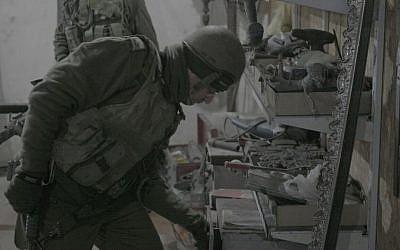 IDF troops raid a suspected gunsmithing workshop in the West Bank village of Bayt Liqya on February 16, 2017. (IDF Spokesperson's Unit)