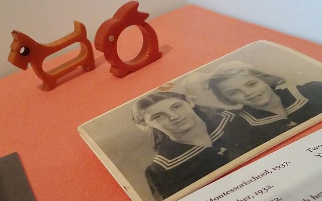 Toys that belonged to Dutch Jewish sisters who were murdered during the Shoah, seen at Amsterdam’s National Holocaust Museum on January 15, 2017 (Matt Lebovic/The Times of Israel) Toys that belonged to Dutch Jewish sisters who were murdered during the Shoah, seen at Amsterdam’s National Holocaust Museum on January 15, 2017 (Matt Lebovic/The Times of Israel)