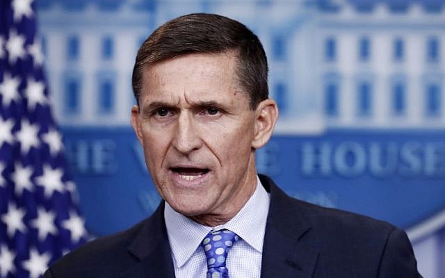 Then-National Security Adviser Michael Flynn speaks during the daily news briefing at the White House, in Washington, Wednesday, Feb. 1, 2017. Flynn said the administration was putting Iran 'on notice' after it tested a ballistic missile. (AP Photo/Carolyn Kaster) Then-National Security Adviser Michael Flynn speaks during the daily news briefing at the White House, in Washington, Wednesday, Feb. 1, 2017. Flynn said the administration was putting Iran 'on notice' after it tested a ballistic missile. (AP Photo/Carolyn Kaster)