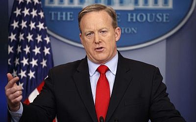 White House press secretary Sean Spicer speaks during the daily press briefing at the White House in Washington, Friday, Feb. 3, 2017. (AP Photo/Evan Vucci) White House press secretary Sean Spicer speaks during the daily press briefing at the White House in Washington, Friday, Feb. 3, 2017. (AP Photo/Evan Vucci)