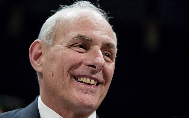 Homeland Security Secretary John Kelly smiles while testifying on Capitol Hill in Washington, Tuesday, Feb. 7, 2017, before the House Homeland Security Committee (AP Photo/Andrew Harnik) Homeland Security Secretary John Kelly smiles while testifying on Capitol Hill in Washington, Tuesday, Feb. 7, 2017, before the House Homeland Security Committee (AP Photo/Andrew Harnik)