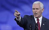 Vice President Mike Pence speaks at the Conservative Political Action Conference (CPAC) in Oxon Hill, Md., Thursday, Feb. 23, 2017. (AP/Susan Walsh)