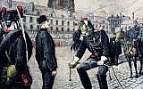 'The Traitor: The Degradation of Alfred Dreyfuss,' by Henri Meyer, portraying the stripping of the soldier's rank. (Wikimedia commons/public domain)