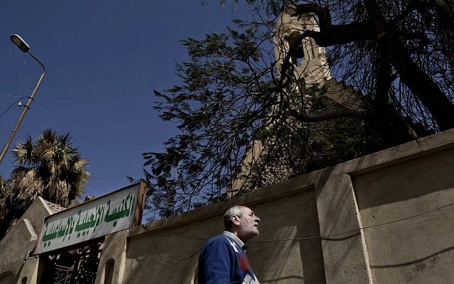 A Christian man who fled el-Arish stands outside the Evangelical Church in Ismailia, 120 kilometers (75 miles) east of Cairo, Egypt, Sunday, Feb. 26, 2017. Egyptian Christians fearing attacks by Islamic State militants are fleeing the volatile northern part of the Sinai Peninsula for a fourth day, after a string of sectarian killings there sent hundreds fleeing and raised accusations the government is failing to protect the minority. (AP Photo/Nariman El-Mofty) A Christian man who fled el-Arish stands outside the Evangelical Church in Ismailia, 120 kilometers (75 miles) east of Cairo, Egypt, Sunday, Feb. 26, 2017. Egyptian Christians fearing attacks by Islamic State militants are fleeing the volatile northern part of the Sinai Peninsula for a fourth day, after a string of sectarian killings there sent hundreds fleeing and raised accusations the government is failing to protect the minority. (AP Photo/Nariman El-Mofty)