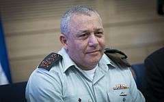 IDF Chief of Staff Gadi Eisenkot attends a Foreign Affairs and Defense Committee meeting at the Knesset on February 22, 2017. (Yonatan Sindel/Flash90 )