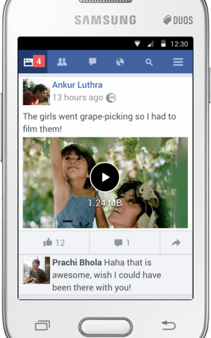 Illustration of the Facebook Lite app (Courtesy)