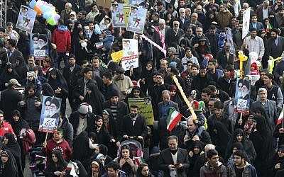 Iranians march in an annual rally commemorating the anniversary of the 1979 Islamic revolution, which toppled the late pro-US Shah, Mohammad Reza Pahlavi, in Tehran, Iran, Friday, Feb. 10, 2017. (Vahid Salemi/AP) Iranians march in an annual rally commemorating the anniversary of the 1979 Islamic revolution, which toppled the late pro-US Shah, Mohammad Reza Pahlavi, in Tehran, Iran, Friday, Feb. 10, 2017. (Vahid Salemi/AP)
