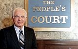 Joe Wapner pictured outside the set of 'The People's Court.' (Screen capture/YouTube)