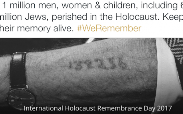 A social media post by the IDF Spokesperson’s Unit, marking International Holocaust Remembrance Day, includes a total of Jews and non-Jews killed in the Holocaust that historians say is greatly exaggerated. (Twitter) A social media post by the IDF Spokesperson’s Unit, marking International Holocaust Remembrance Day, includes a total of Jews and non-Jews killed in the Holocaust that historians say is greatly exaggerated. (Twitter)