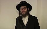Simon Brodkin dressed as a haredi Orthodox rabbi for an audition for 'Britain’s Got Talent.' (Screenshot from YouTube/via JTA)