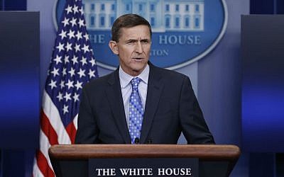 US National Security Adviser Michael Flynn speaks during the daily news briefing at the White House, in Washington, Wednesday, Feb. 1, 2017. (AP Photo/Carolyn Kaster)