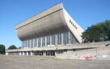 The Vilnius Palace of Concerts and Sports, a complex that was shut down a decade ago, is the site of a proposed conference center.  (Flickr Commons via JTA)