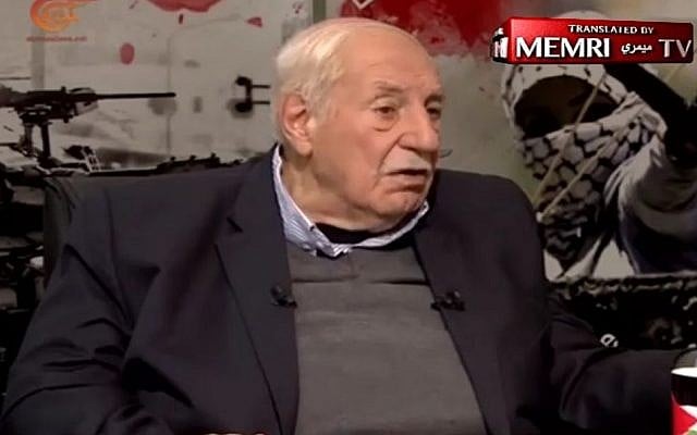 PFLP-GC Secretary-General Ahmad Jibril speaks to Al-Mayadeen TV on FEbruary 17, 2017 (Courtesy of MEMRI) PFLP-GC Secretary-General Ahmad Jibril speaks to Al-Mayadeen TV on FEbruary 17, 2017 (Courtesy of MEMRI)