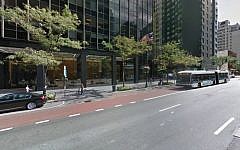 External view of headquarters of Anti-Defamation League (ADL) in New York (Screen capture: Google maps)