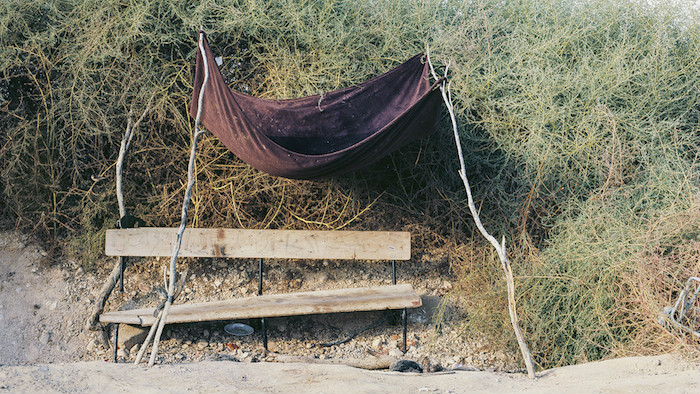 'Abderazik's Bench,' 2014 by Ron Amir, from 'Doing Time at Holot' (Courtesy Israel Museum) 'Abderazik's Bench,' 2014 by Ron Amir, from 'Doing Time at Holot' (Courtesy Israel Museum)