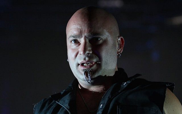 Lead singer David Draiman of the band Disturbed performs at the start of the tour for the 2010 Rockstar Energy Drink Uproar Festival at Target Center on August 17, 2010 in Minneapolis, Minnesota. (Adam Bettcher/Getty Images via JTA) Lead singer David Draiman of the band Disturbed performs at the start of the tour for the 2010 Rockstar Energy Drink Uproar Festival at Target Center on August 17, 2010 in Minneapolis, Minnesota. (Adam Bettcher/Getty Images via JTA)