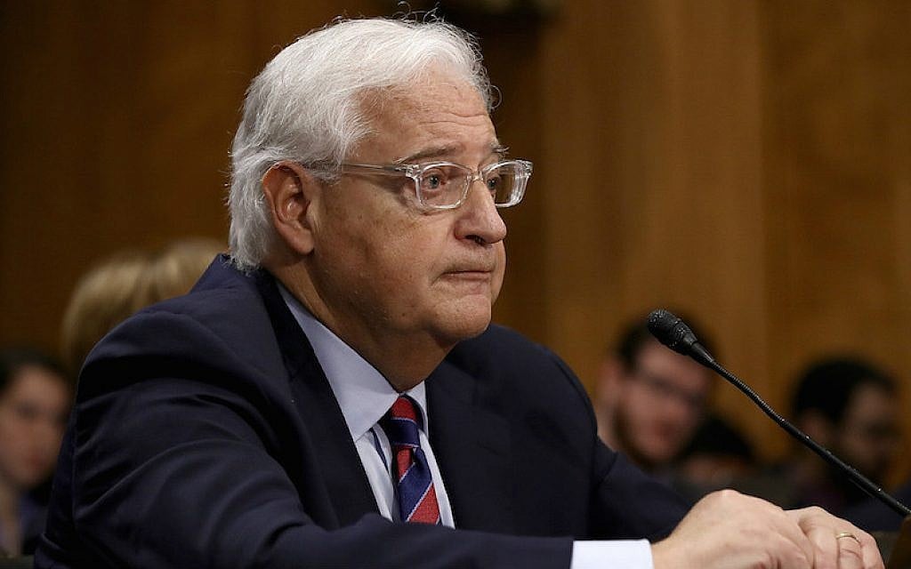 David Friedman testifying before the Senate Foreign Relations Committee on his nomination to be the US ambassador to Israel, Feb. 16, 2017. (Win McNamee/Getty Images via JTA)