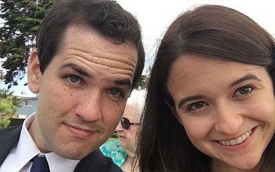 Ezra Levin and Leah Greenberg founded the anti-Trump group Indivisible with other former congressional staffers. (Courtesy of Greenberg/via JTA)
